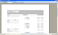 印刷用レポート表示