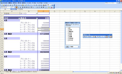 ピボットテーブルを用いた集計